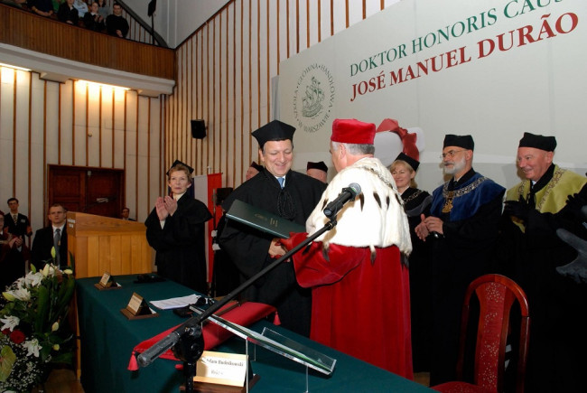 Uroczystość nadania tytułu doktora honoris causa SGH José Manuel Durão Barroso, przewodniczącemu Komisji Europejskiej