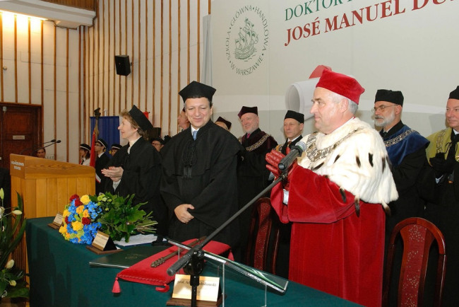 Uroczystość nadania tytułu doktora honoris causa SGH José Manuel Durão Barroso, przewodniczącemu Komisji Europejskiej