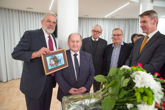 Profesor Paul H. Dembiński, doktor  honoris causa SGH i Krzysztof Pietraszkiewicz​ doktor honoris causa SGH z 2017 roku