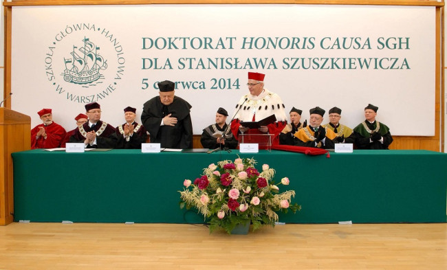 Uroczystość nadania tytułu doktora honoris causa profesorowi Stanisławowi Szuszkiewiczowi