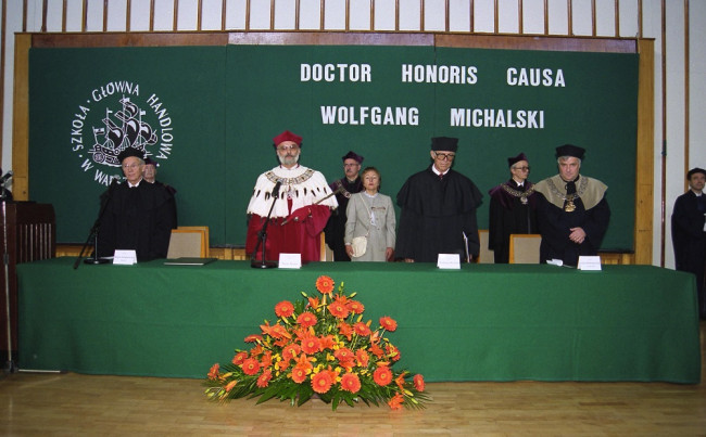 Uroczystość nadania tytułu doktora honoris causa SGH Profesorowi Wolfgangowi Michalskiemu