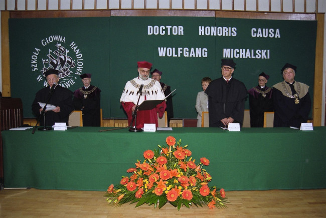 Uroczystość nadania tytułu doktora honoris causa SGH Profesorowi Wolfgangowi Michalskiemu