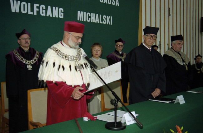 Uroczystość nadania tytułu doktora honoris causa SGH Profesorowi Wolfgangowi Michalskiemu