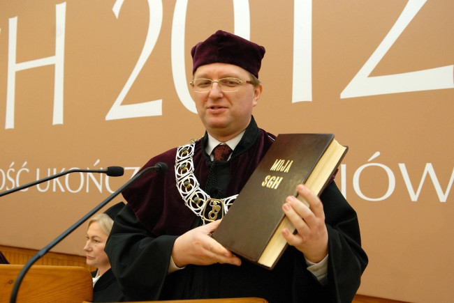 Uroczystość ukończenia studiów 2012 rok, prof. Piotr Ostaszewski – prorektor ds. dydaktyki i studentów