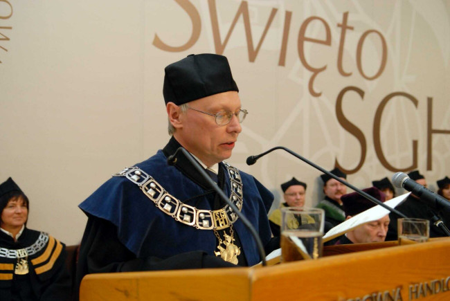 Święto SGH, 13 kwietnia 2011 roku, prof Andrzej Kobyliński – dziekan Kolegium Analiz Ekonomicznych