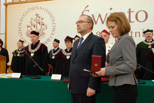 Święto SGH, 18 kwietnia 2012 roku, szef Kancelarii Prezydenta Jacek Michałowski