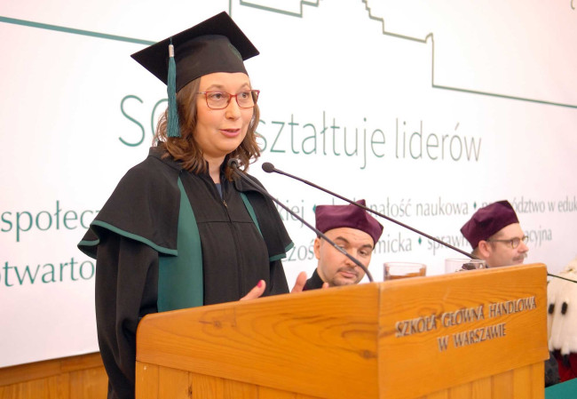 ​Święto SGH, 11 kwietnia 2018 roku, dr hab. Andżelika Kuźnar