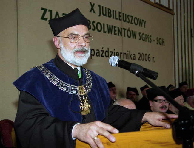 X Zjazd Absolwentów, 21 października 2006 roku. Prof. Marek Rocki – dziekan Kolegium Analiz Ekonomicznych