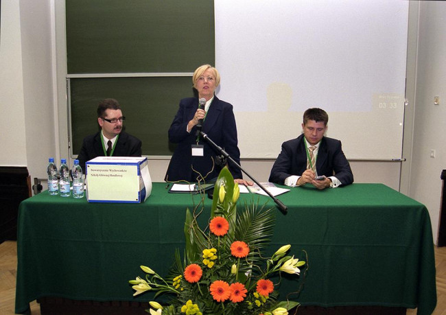 X Zjazd Absolwentów, 21 października 2006 roku. Na zdjęciu: dr Piotr Wachowiak, prof. Maria Romanowska, Ryszard Petru