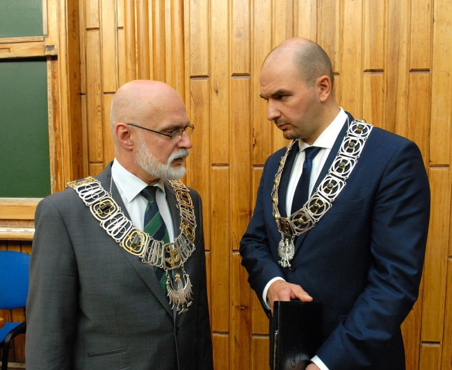 Rektor SGH prof. Marek Rocki i prof. Krzysztof Kozłowski​, prorektor SGH