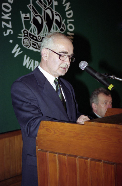 Zjazd Absolwentów, 23 listopada 1996 roku. Przemawia prof. Janusz Kaliński