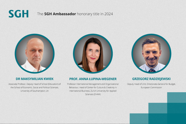 Honorary Ambassadors of SGH appointed in 2024