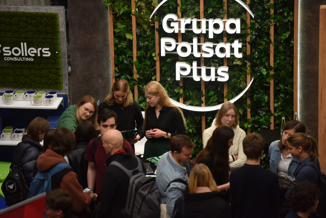 Stoisko Grupy Polsat Plus podczas Studenckich Targów Pracy 2024