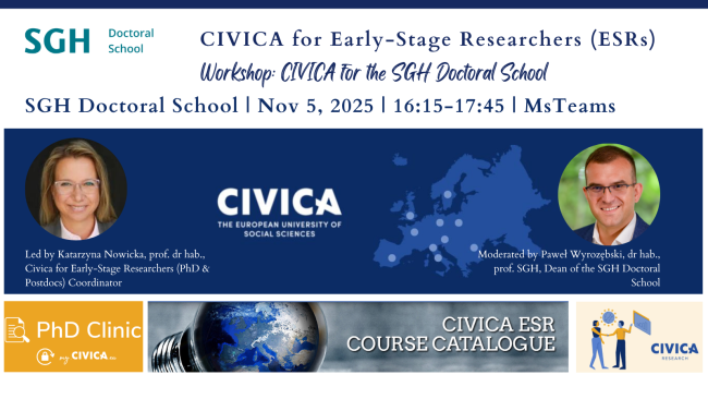 CIVICA for SGH Doctoral Students and Early-Stage Researchers