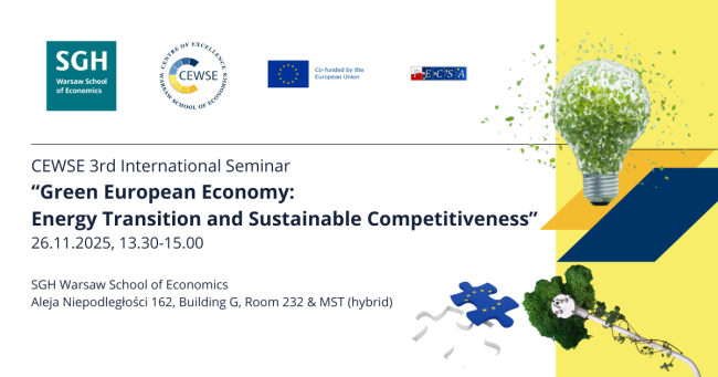 Międzynarodowe seminarium CEWSE II. Green European Economy: Energy Transition and Sustainable Competitiveness