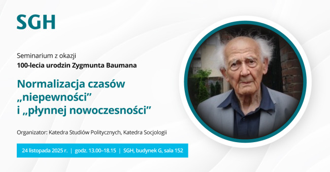 Normalizacja czasów „niepewności” i „płynnej nowoczesności” – seminarium z okazji 100-lecia urodzin Zygmunta Baumana