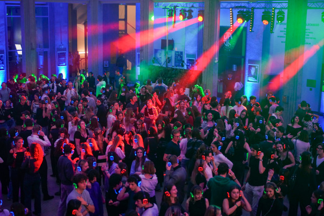 Silent disco in Main Hall
