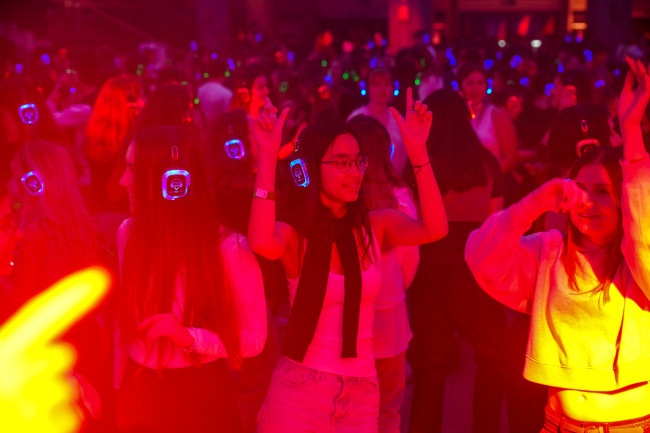 Silent disco in Main Hall