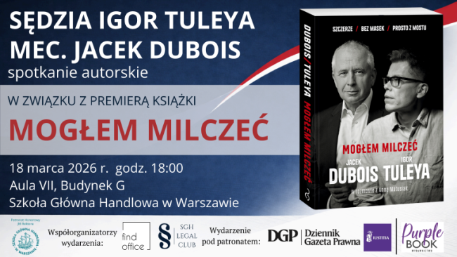Spotkanie autorskie z sędzią Igorem Tuleją i mec. Jackiem Dubois