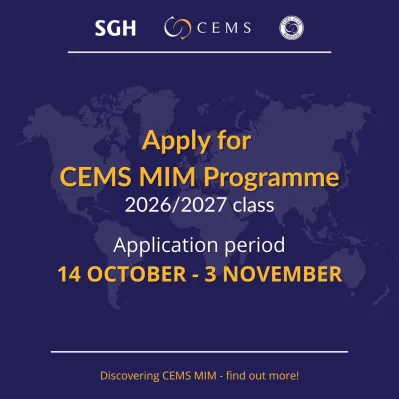 Apply for CEMS MIM programme