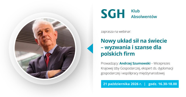 Zaproszenie na webinar Klubu Absolwentów SGH.